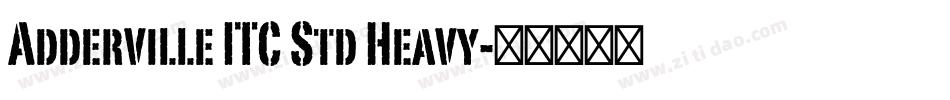 Adderville ITC Std Heavy字体转换